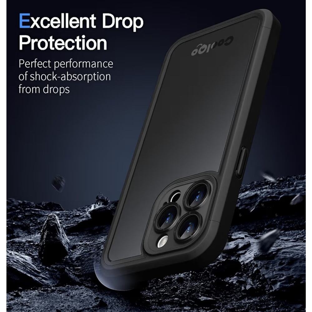 COOLQO Magnetic for iPhone 15 Pro Max Case, Dual Layer Matte Scratch-Resistant, - Picture 3 of 6